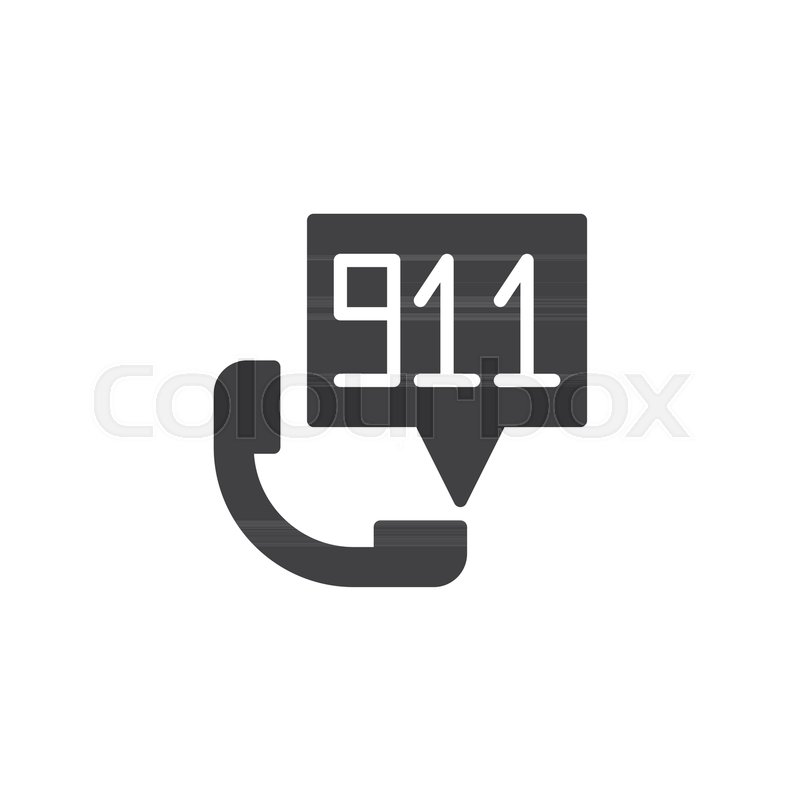800x800 Emergency Calling Service Icon Vector, Stock Vector Colourbox