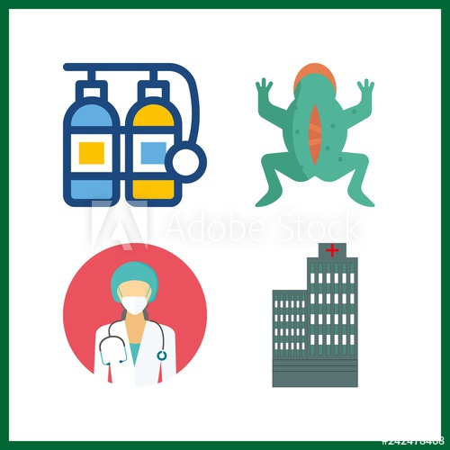500x500 Emergency Icon Vector Illustration Emergency Set Oxygen Tank