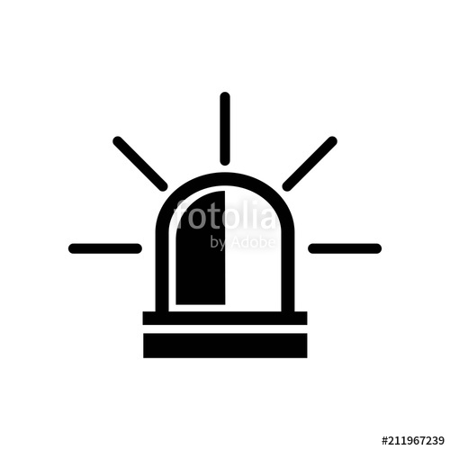 500x500 Emergency Light Icon Vector Icon Simple Element Illustration