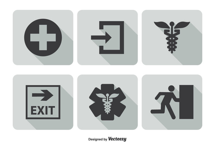700x490 Free Vector Emergency Icon Set