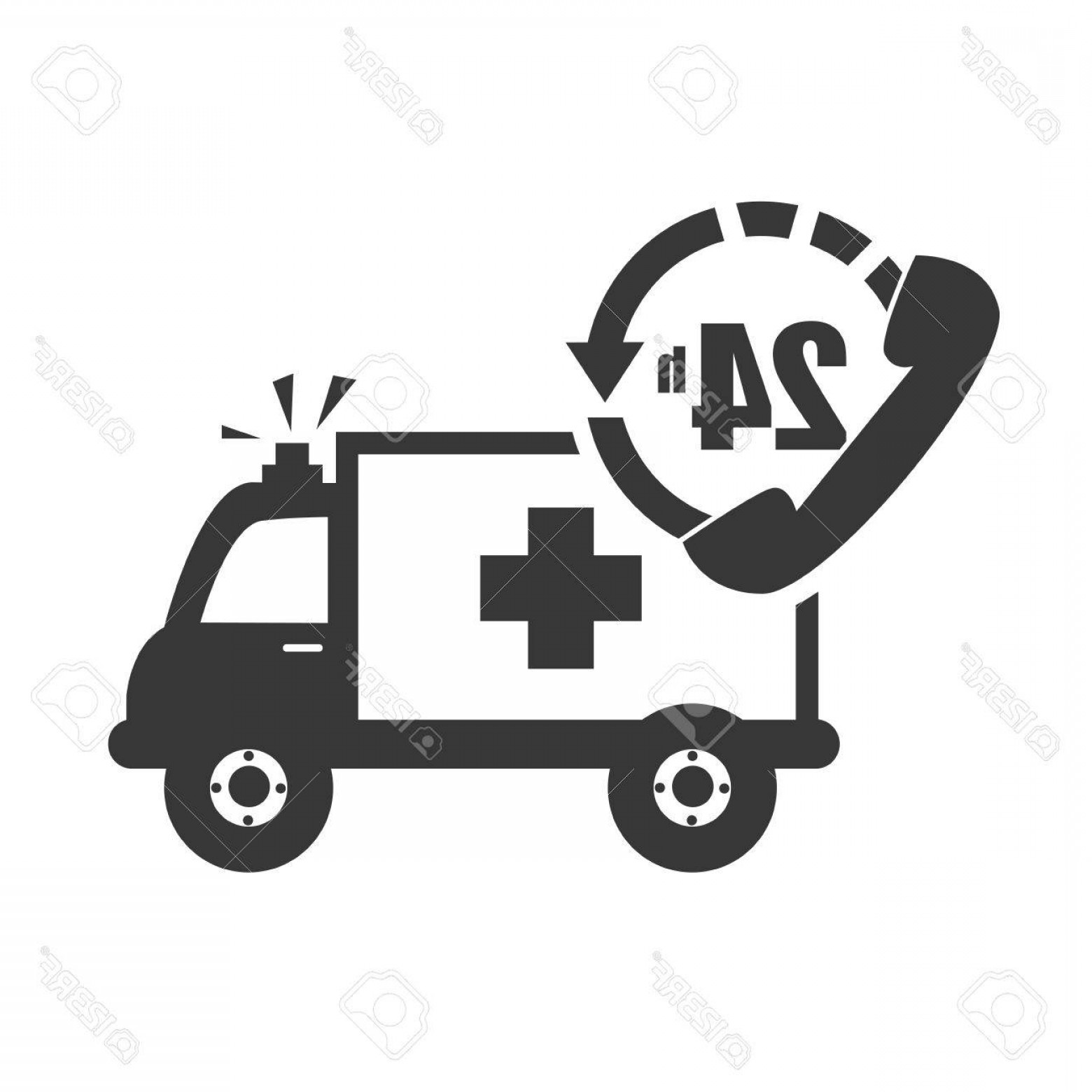 1560x1560 Photostock Vector Ambulance Emergency Medical Vehicle With Call