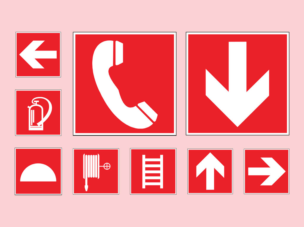 1024x765 Emergency Symbols Vector Art Graphics