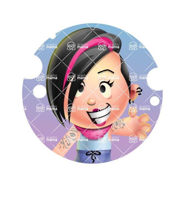 617x640 Emo Girl Vector Cartoon Character Aka Ava Alternative