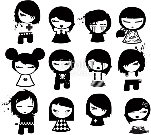 500x450 Emo Characters Stock Image And Royalty Free Vector