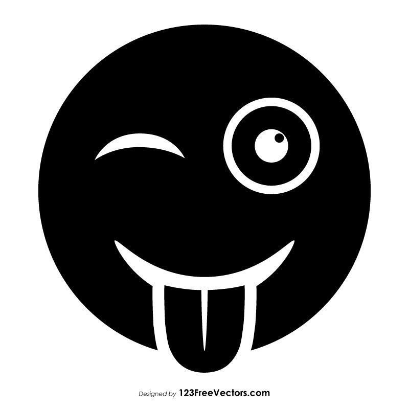 Black Winking Face With Tongue Emoji Vector Emoji Tongue Emoji 800x800 Black Winking Face With Tongue Emoji Vector Emoji Tongue Emoji