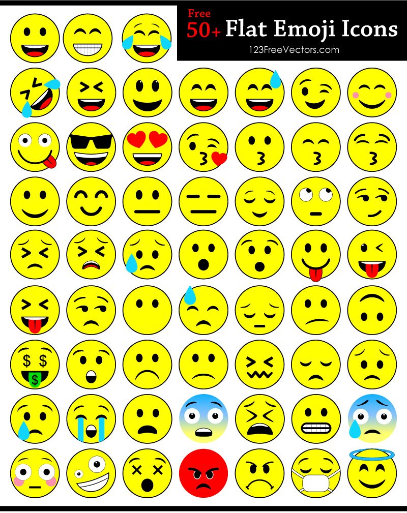Flat Emoji Icons Free Vector Pack Free Vectors Vector Free 800x1009 Flat Emoji Icons Free Vector Pack Free Vectors Vector Free