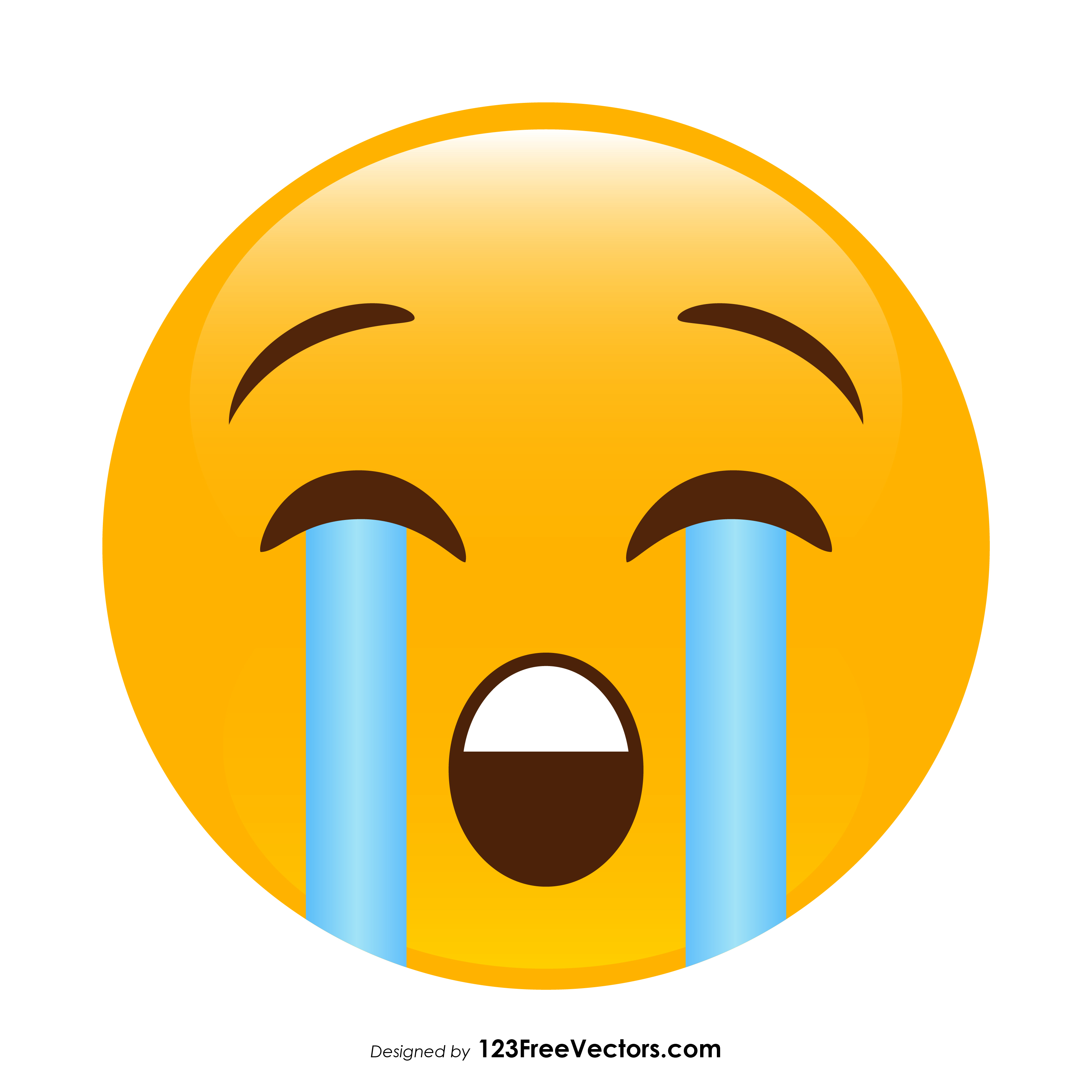 Loudly Crying Face Emoji Vector Free 3333x3333 Loudly Crying Face Emoji Vector Free