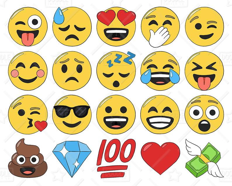 Emoji Clipart Vector Pack Smiley Faces Clipart Hand Drawn Etsy 794x635 Emoji Clipart Vector Pack Smiley Faces Clipart Hand Drawn Etsy