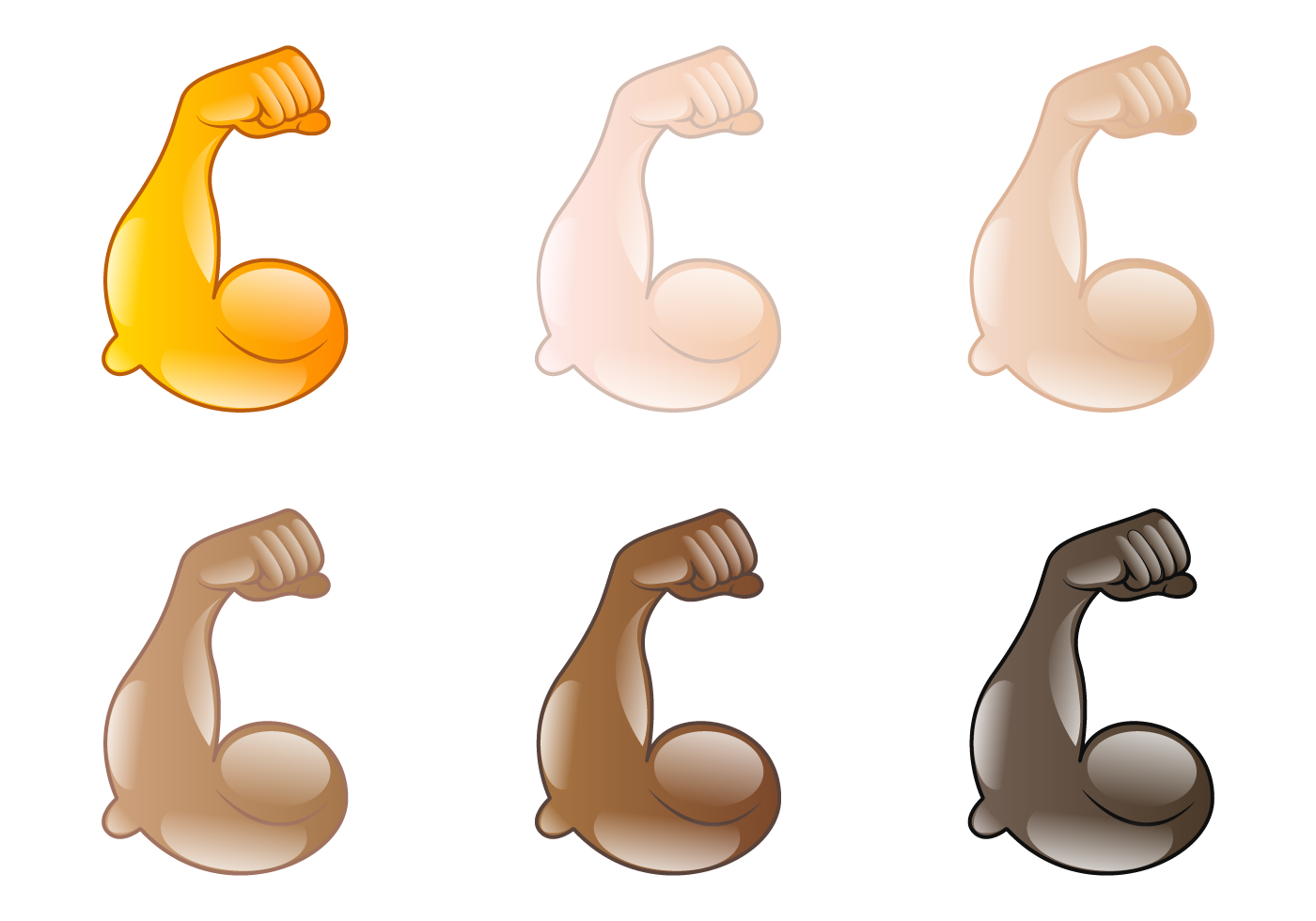 1400x980 Flexing Emoji Vector