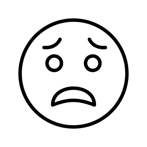 490x490 Scared Emoji Vector Icon