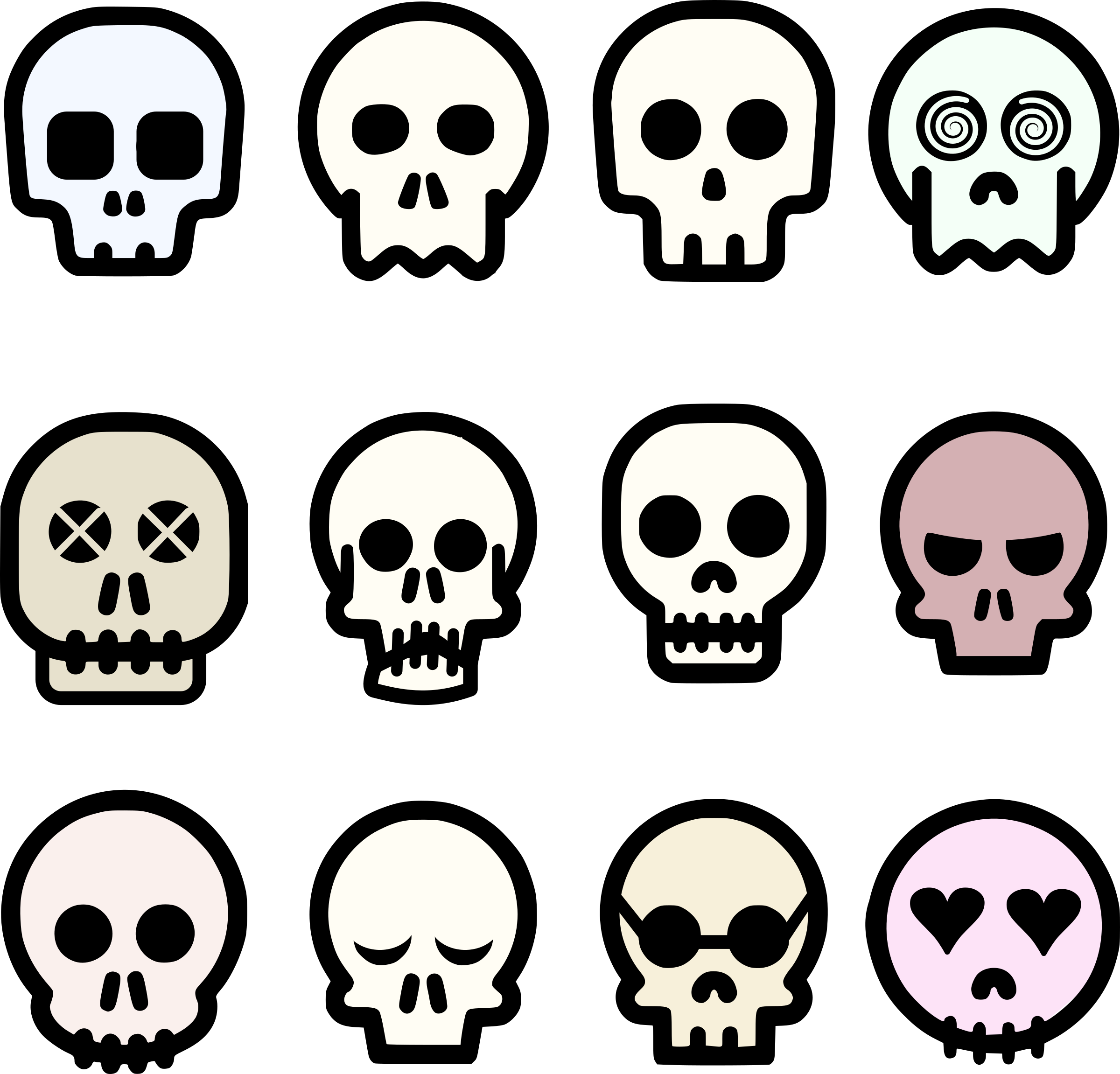 2400x2302 Skull Emoji Vector Clipart Image