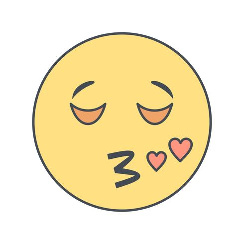 Kiss Emoji Vector Icon 490x490 Kiss Emoji Vector Icon