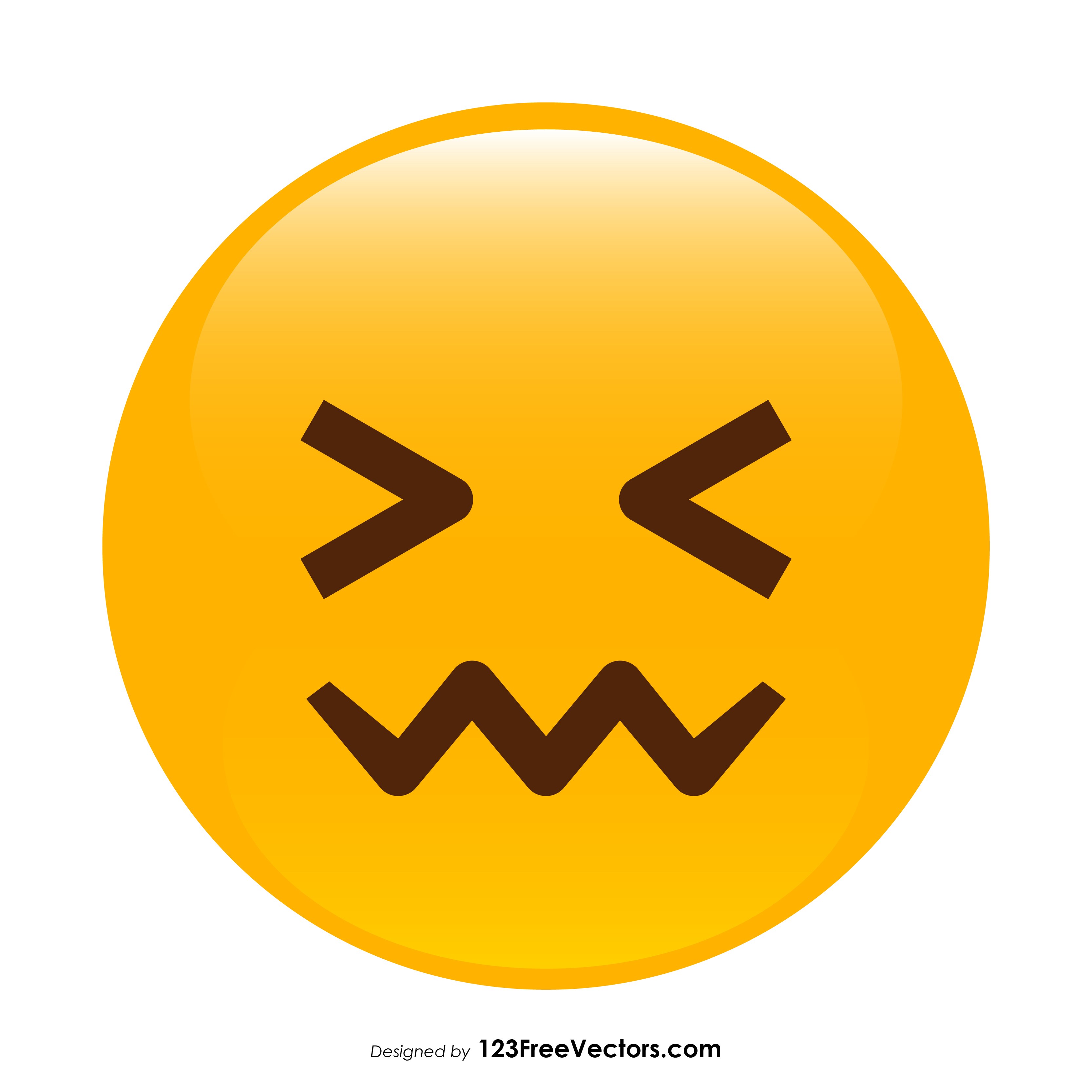 Confounded Face Emoji Vector Download 3333x3333 Confounded Face Emoji Vector Download