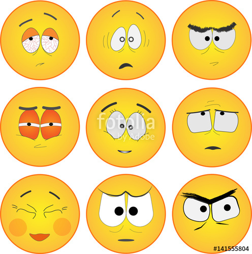 496x500 Emoji Vector Smiles Icons Stock Image And Royalty Free Vector