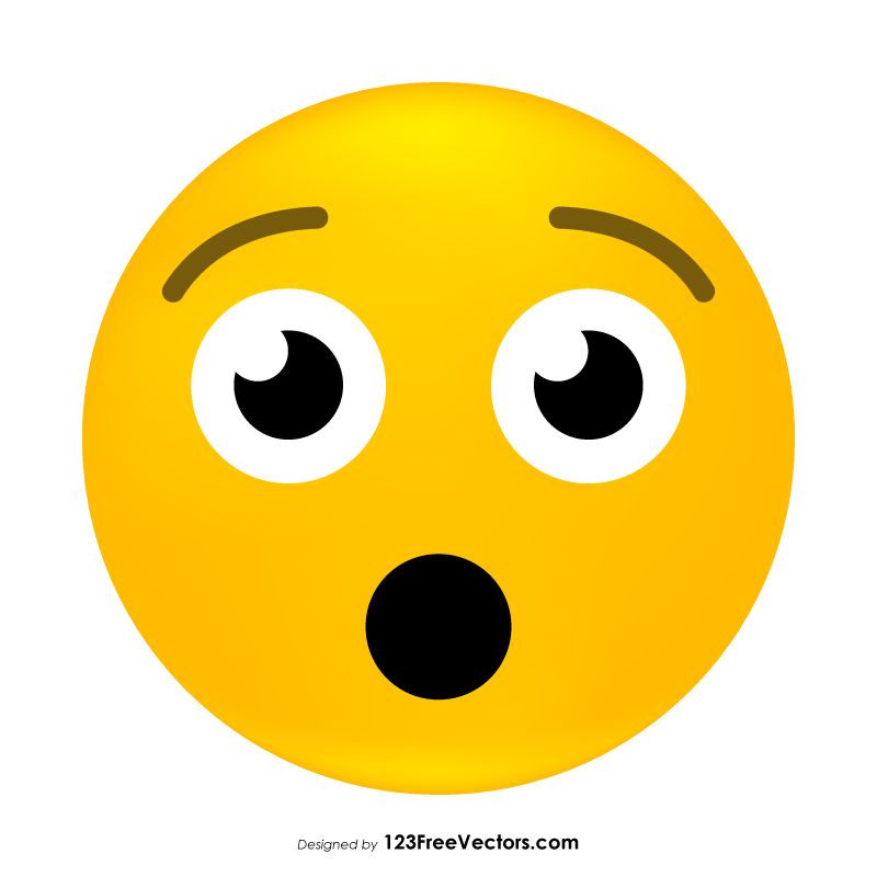 800x800 Hushed Face Emoji Vector Free Free Vectors Vector Free, Emoji