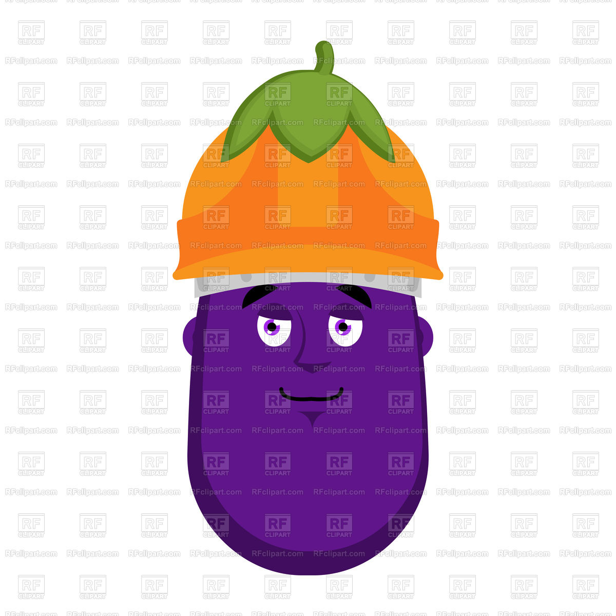 1200x1200 Eggplant Builder In Protective Helmet Emoji Vector Image Of Icons