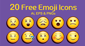 298x164 Cool Free Vector Emoticons