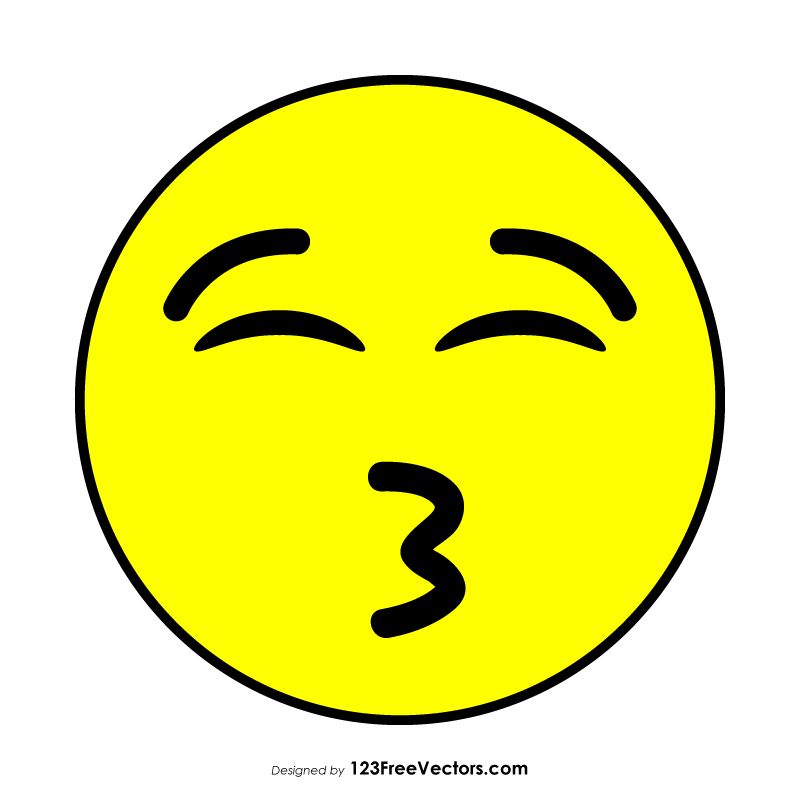 800x800 Kissing Face With Closed Eyes Emoji Vector Free Vectors Eyes