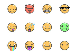 300x216 Emoticons Free Vector Pack Graphicburger