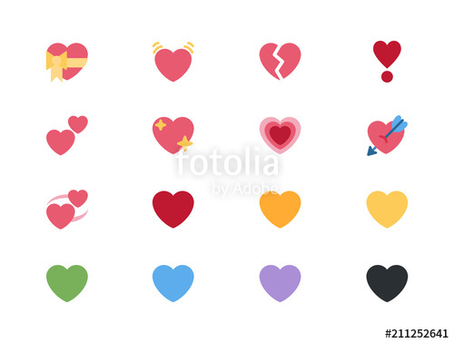Heart Love Emojis Icons, Vector Illustration Emoticons, Symbols 500x378 Heart Love Emojis Icons, Vector Illustration Emoticons, Symbols