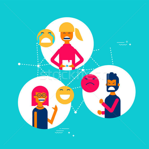 People Expressions Using Social Media App Emojis Vector 600x600 People Expressions Using Social Media App Emojis Vector