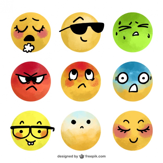 Assortment Of Fantastic Watercolor Emojis Vector Free Clipart 626x626 Assortment Of Fantastic Watercolor Emojis Vector Free Clipart