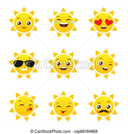 Set Of Funny Sun Emojis Set Of Funny Sun Emoticons For Summer 450x470 Set Of Funny Sun Emojis Set Of Funny Sun Emoticons For Summer