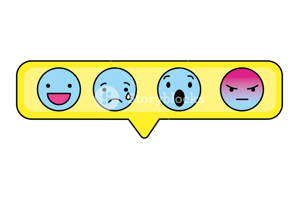 Social Network Status Bar With Emojis Vector Illustration Graphic 1000x667 Social Network Status Bar With Emojis Vector Illustration Graphic