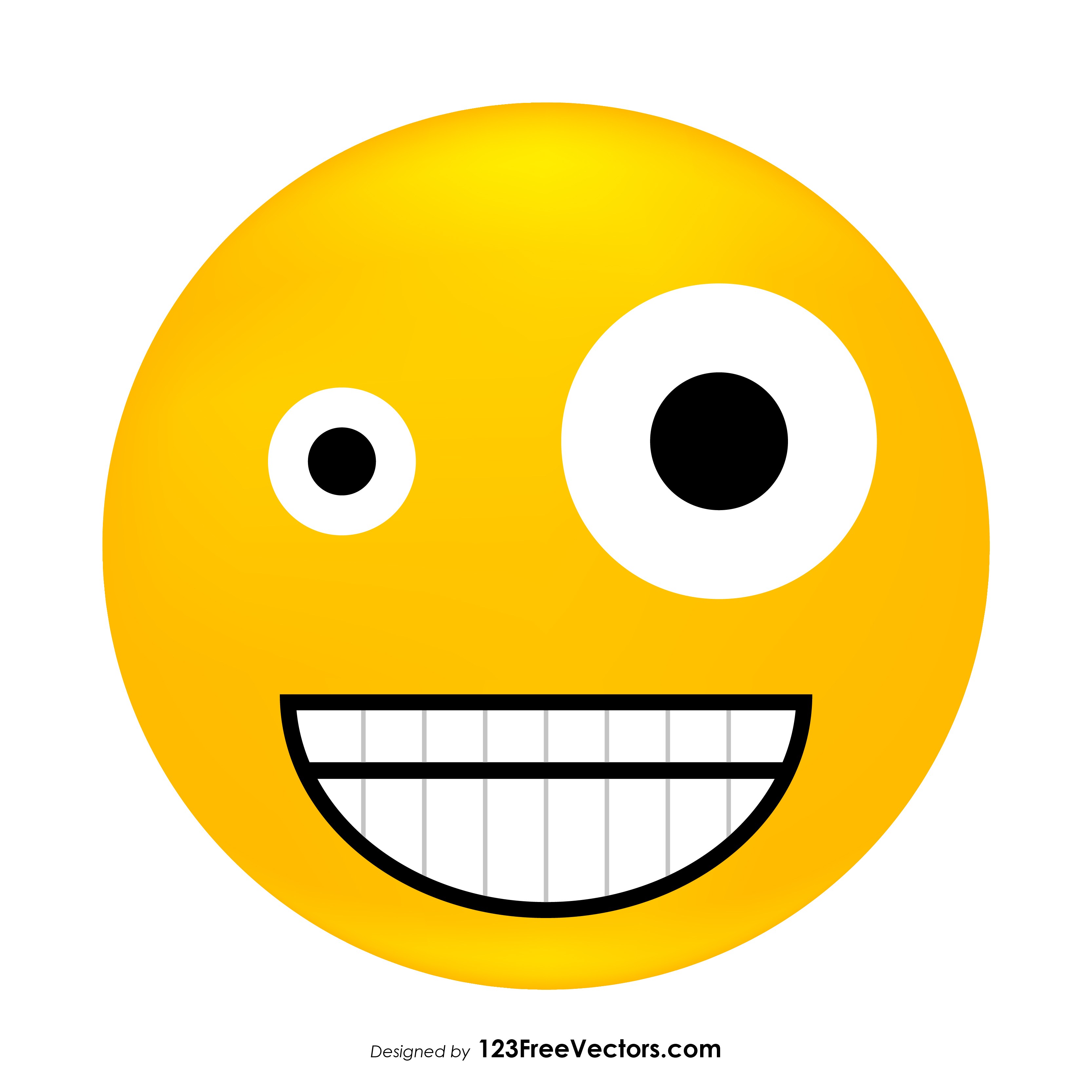 3333x3333 Zany Face Emoji Vector Free
