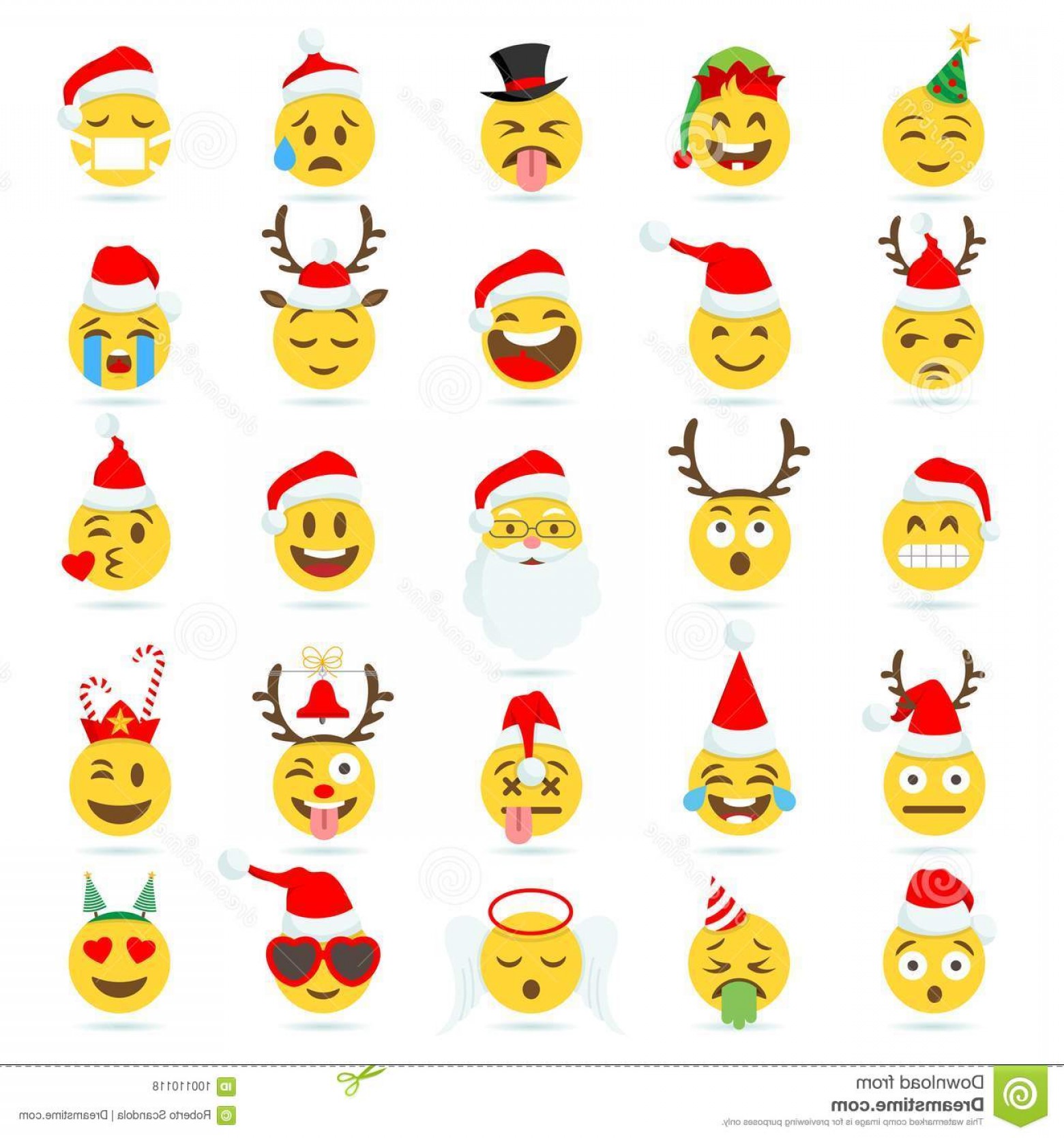 1560x1668 Christmas Emoticon Vector Emoji Big Set High Quality Cartoonish