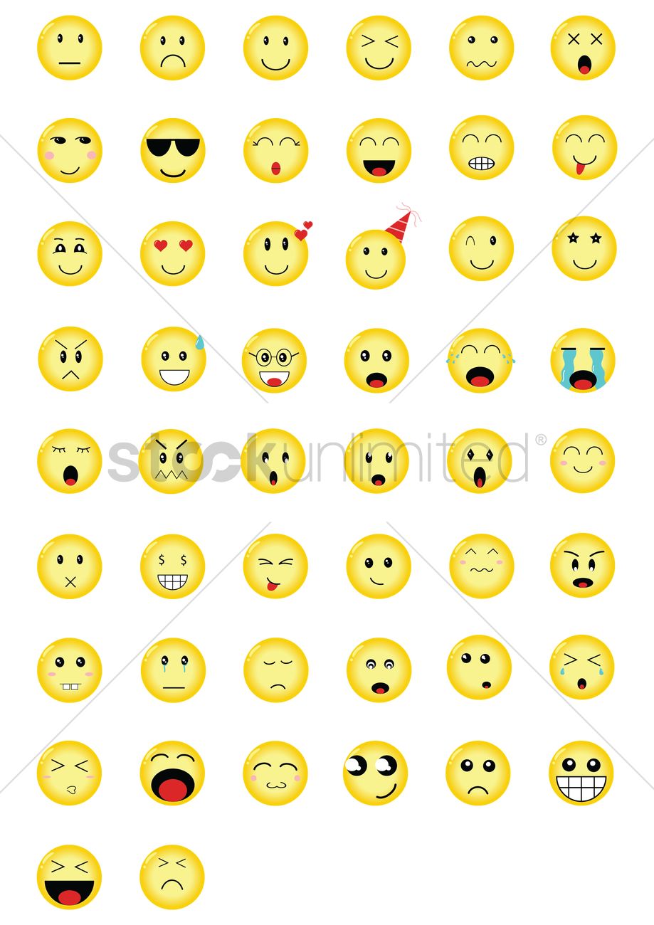 919x1300 Free Smiley Emoticons Vector Image