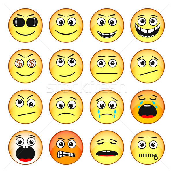 600x600 Set Of Emoticons Vector Illustration Vitaliy Siladi