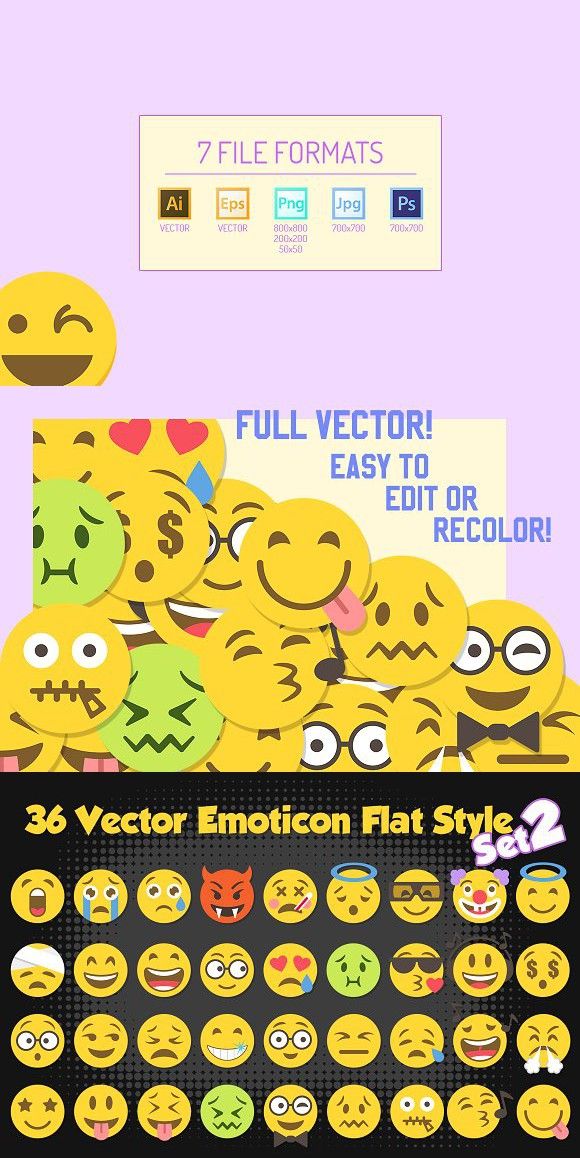 580x1158 Vector Emojis Illustration Set Funny Emoticons Design