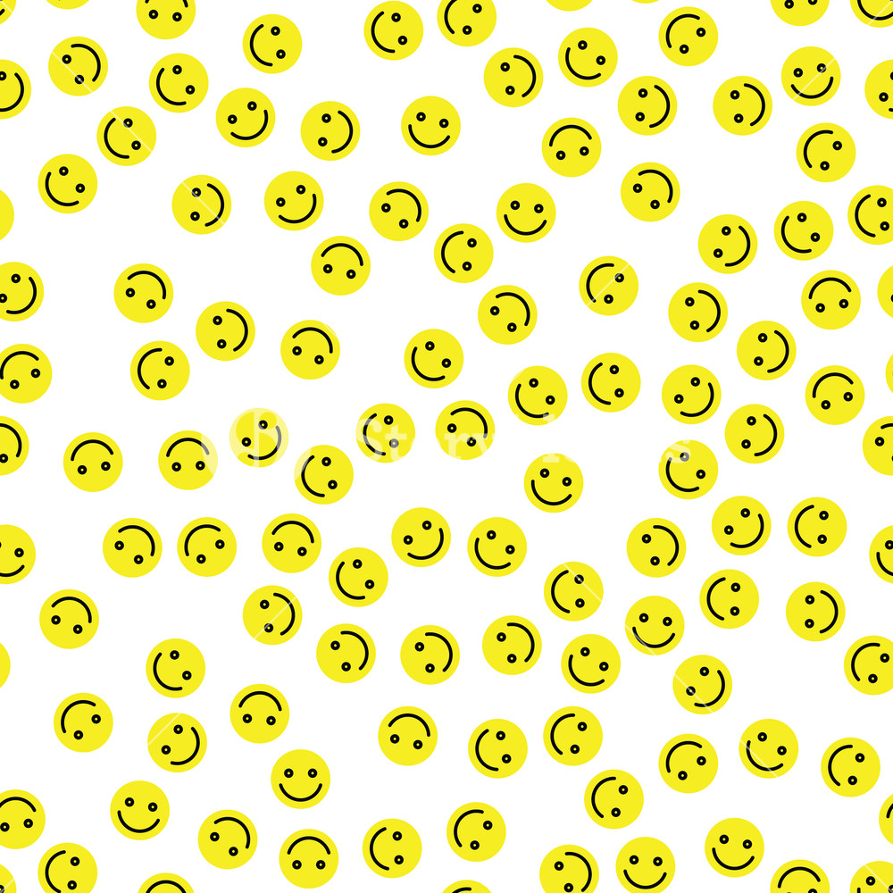 1000x1000 Emoji Seamless Pattern Background Simple Smile Yellow Emoticons