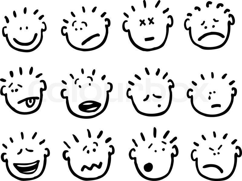 Vector Cartoon Faces And Emotions Stock Vector Colourbox 800x598 Vector Cartoon Faces And Emotions Stock Vector Colourbox