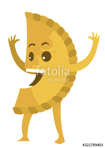 Happy Cute Calzone Empanada Traditional Food Stock Image 354x500 Happy Cute Calzone Empanada Traditional Food Stock Image