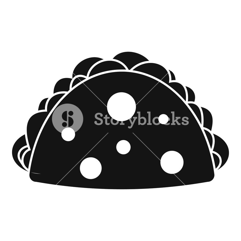 Empanada, Cheburek Or Calzone Icon Simple Illustration 1000x1000 Empanada, Cheburek Or Calzone Icon Simple Illustration