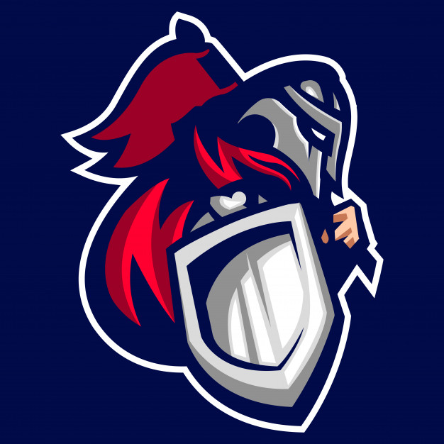 626x626 Flag Knight Of The Ancient Emperor Mascot Logo Vector Premium