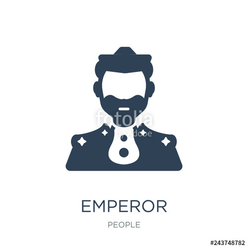 500x500 Emperor Icon Vector On White Background, Emperor Trendy Filled I
