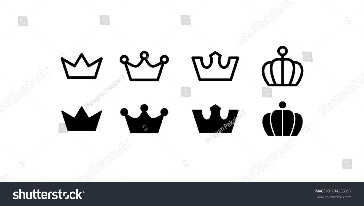 1500x850 Crown Icon Set Crown, King, Queen, Royal, Princess, Kingdom