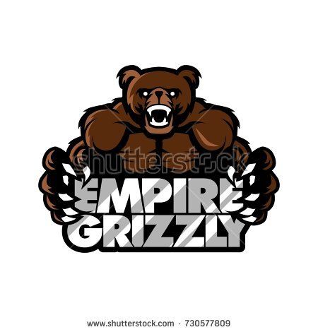 450x470 Empire Grizzly Bear Sport Gaming Apparel Logo Template Vector
