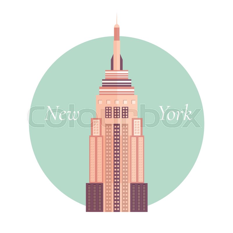 800x800 Vector Illustration Of Empire State Stock Vector Colourbox