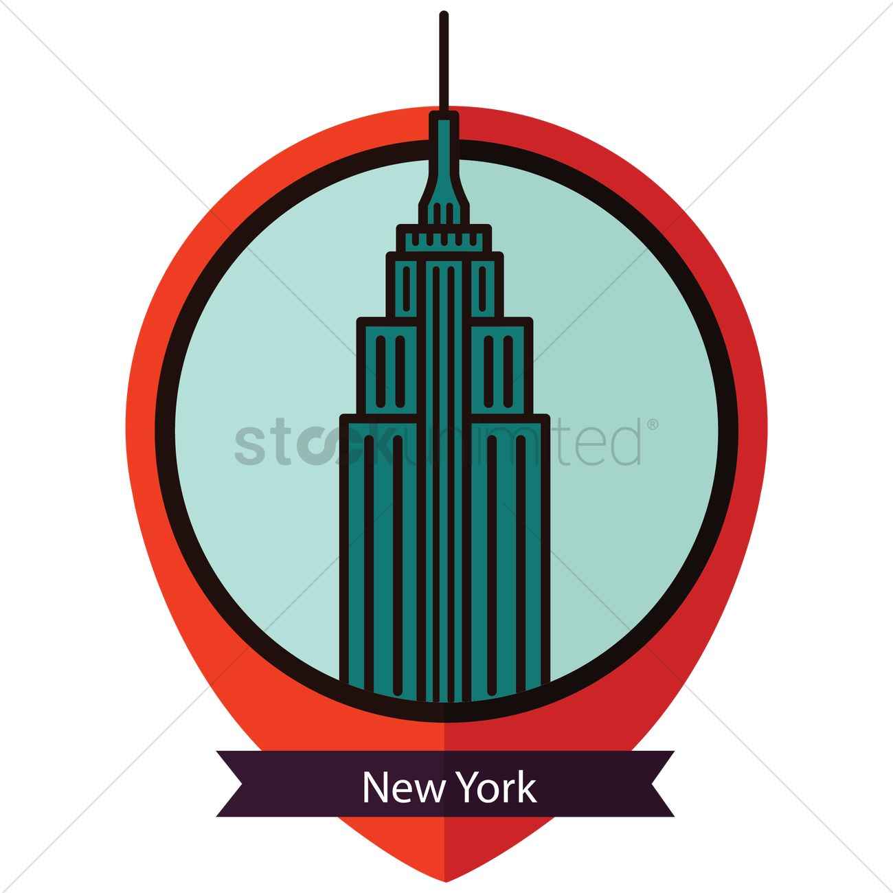 1300x1300 Empire State Building Vector Image
