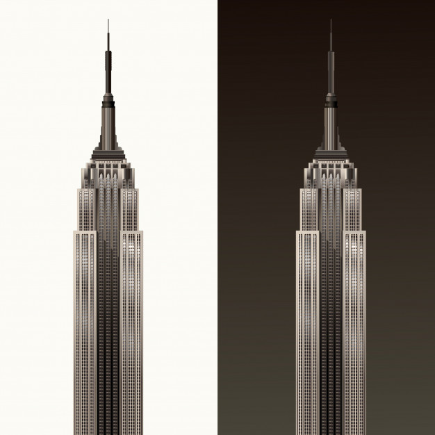 626x626 The Empire State Building Vector Premium Download
