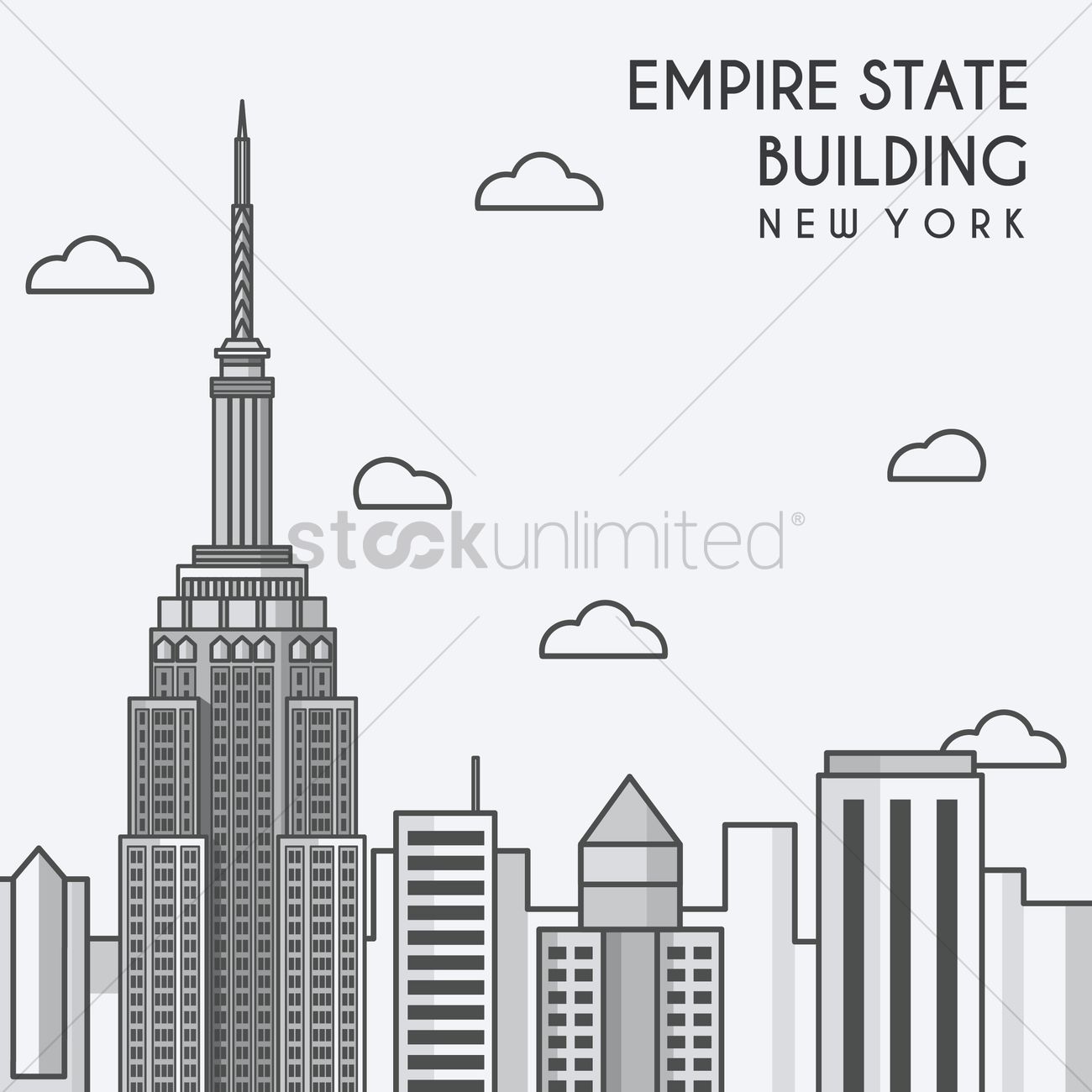 1300x1300 Empire State Building Vector Image