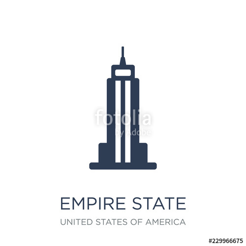 500x500 Empire State Building Icon Trendy Flat Vector Empire State