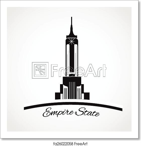 561x581 Free Art Print Of Empire State New York Icon Logo Empire State