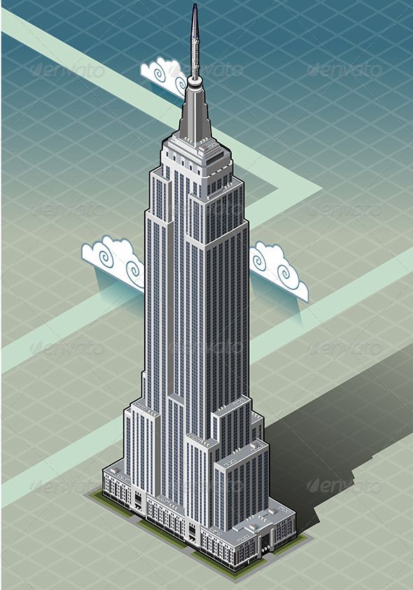 590x843 Isometric Empire State Building