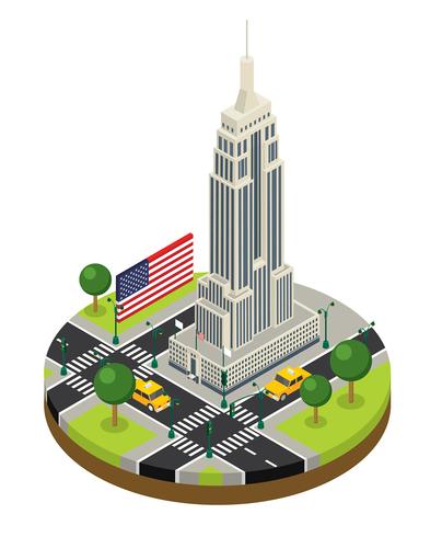 404x490 New York City Isometric Empire State Building Vector