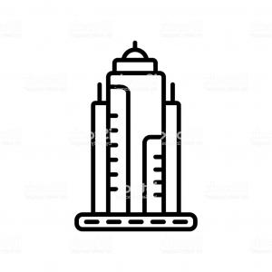 300x300 Empire State Building In New York United States Flat Cartoon Style
